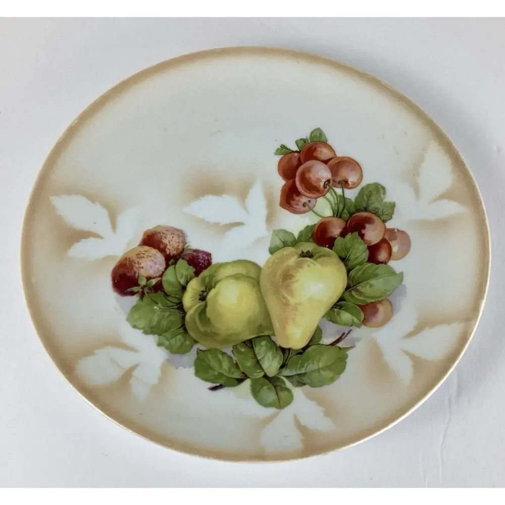 Antique VTG Hand Painted Fruit Bavaria Fruit Plate 8.5”